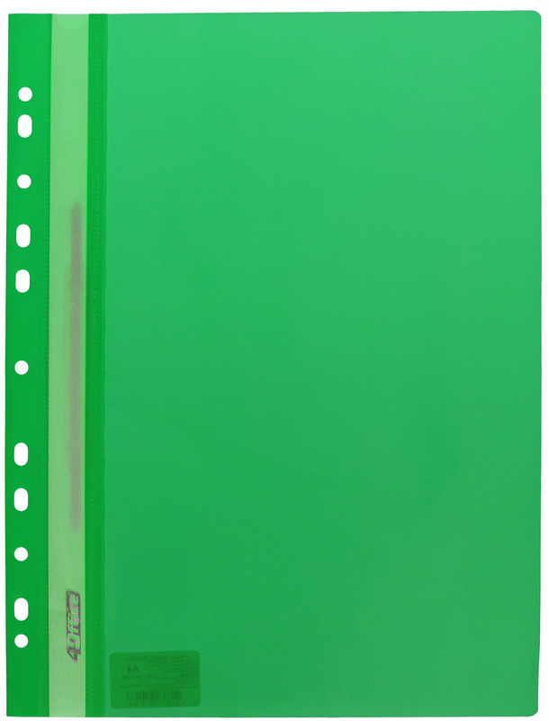 Папка-швидкозшивач 4OFFICE (4-240-98), А4, PP, 100/140 мкм., зелена